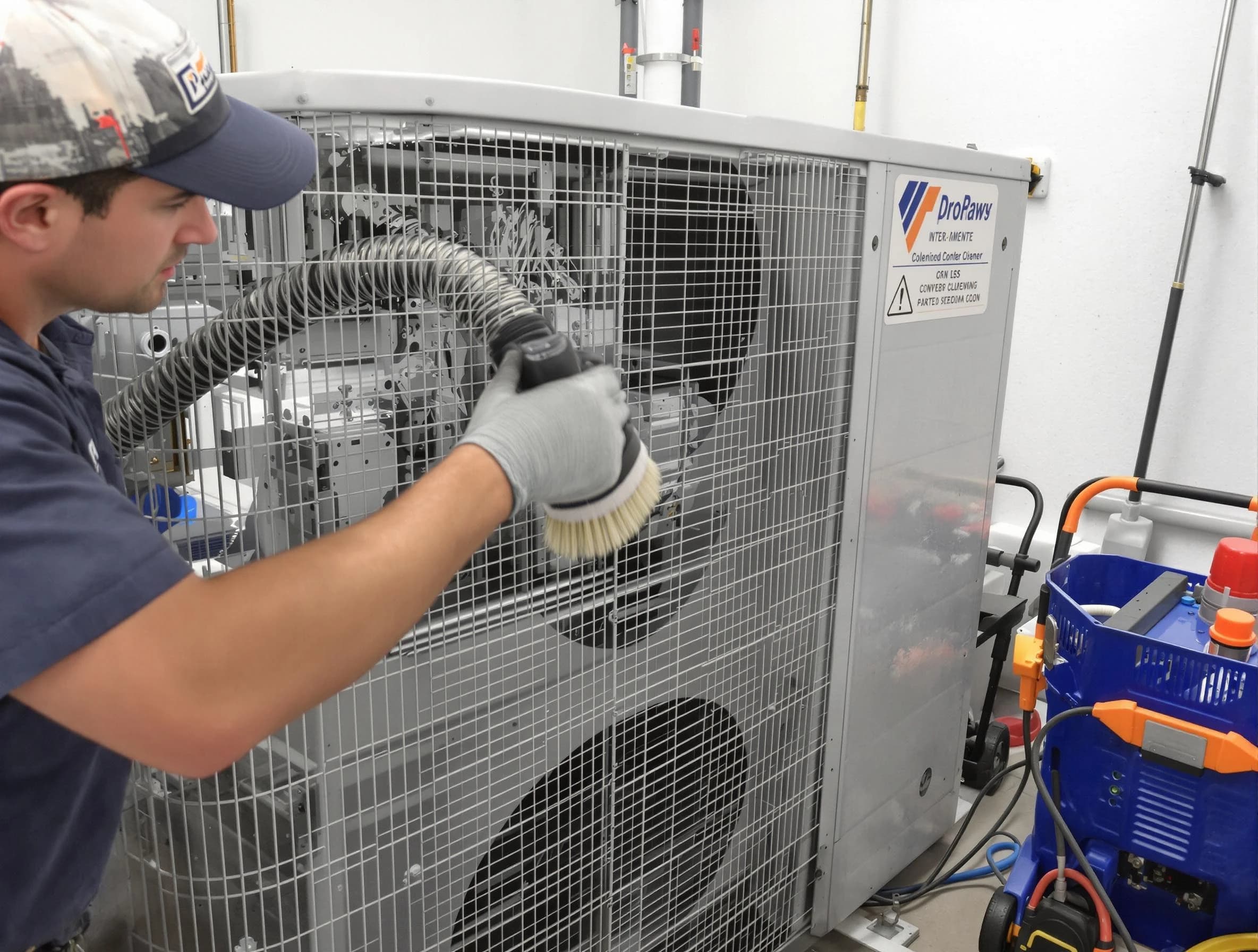 Highland Lakes Air Duct Cleaning specialist performing precision AC coil cleaning for improved system performance in Highland Lakes