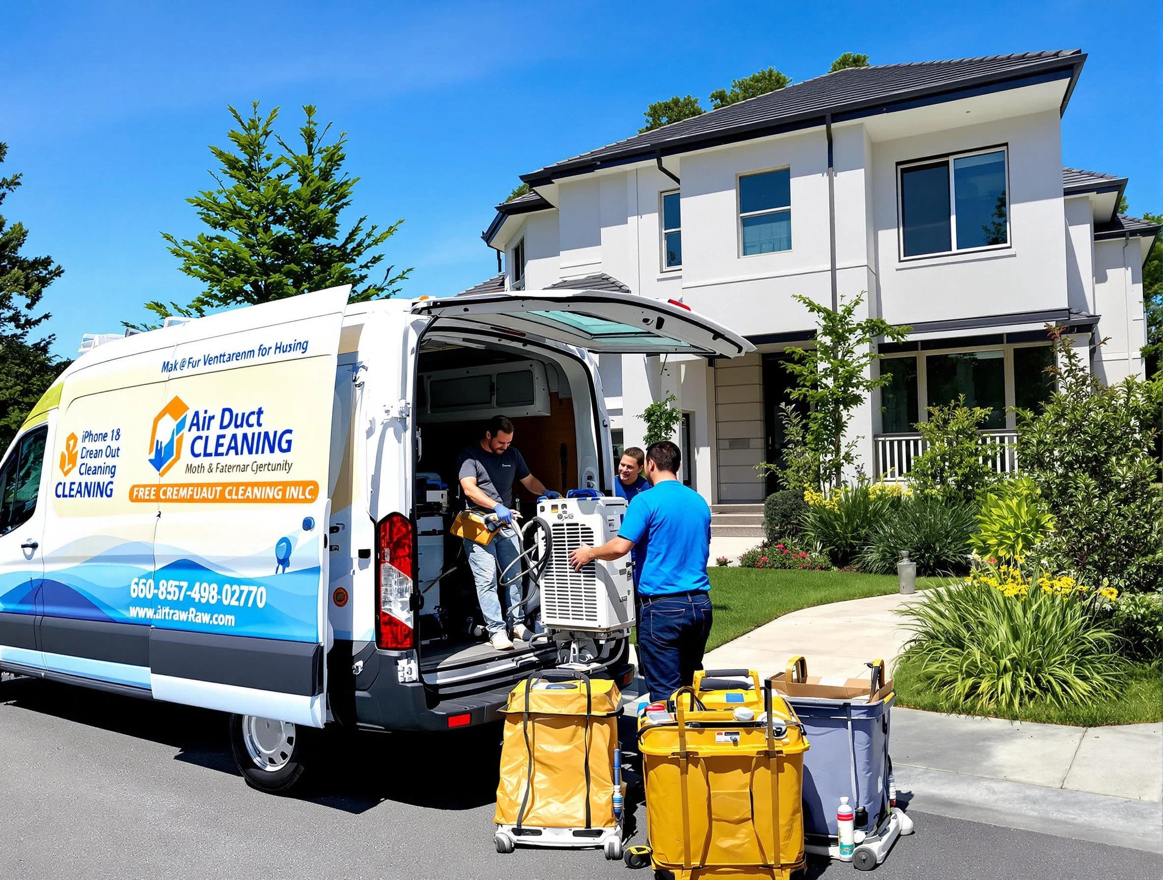 Highland Lakes Air Duct Cleaning technician performing professional air duct cleaning in Highland Lakes