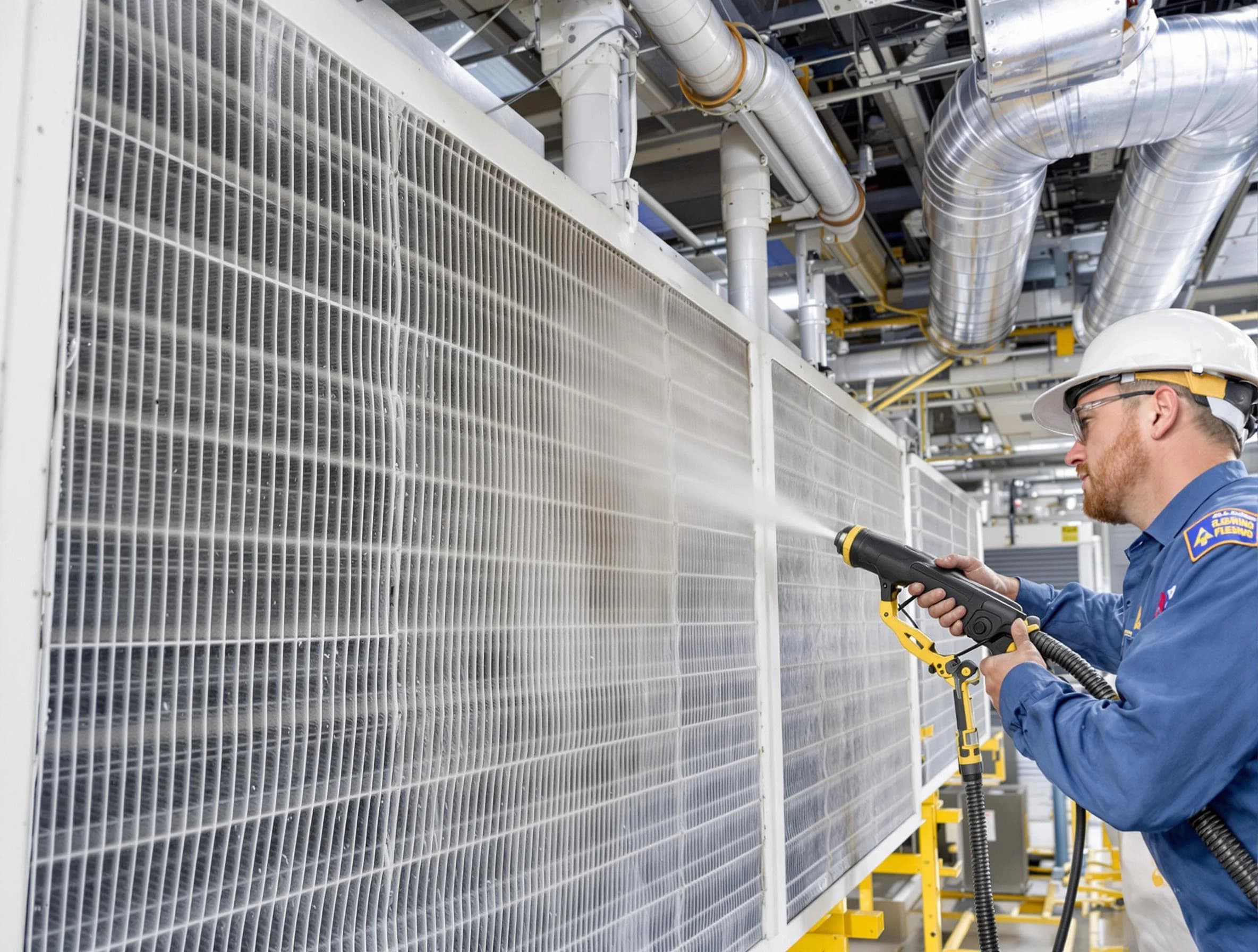 Professional commercial coil cleaning by Highland Lakes Air Duct Cleaning in Highland Lakes