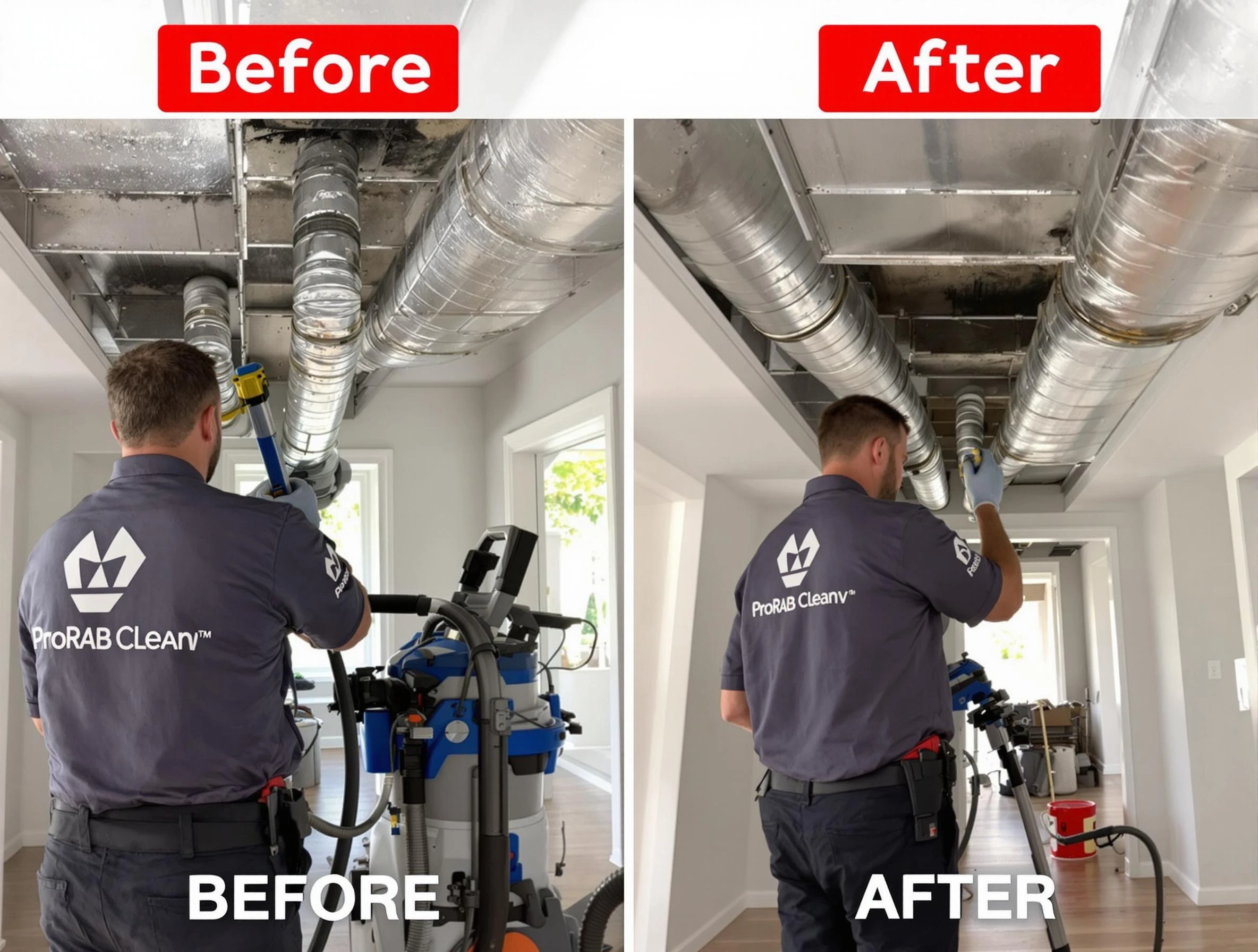 Highland Lakes Air Duct Cleaning expert performing thorough residential duct cleaning in a Highland Lakes home